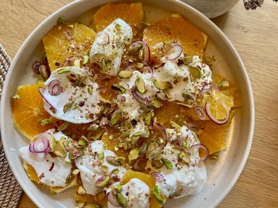 orange à la burrata