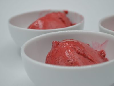 sorbet aux framboises