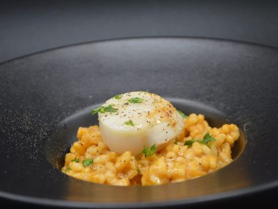 risotto bisque de homard et saint-Jacques